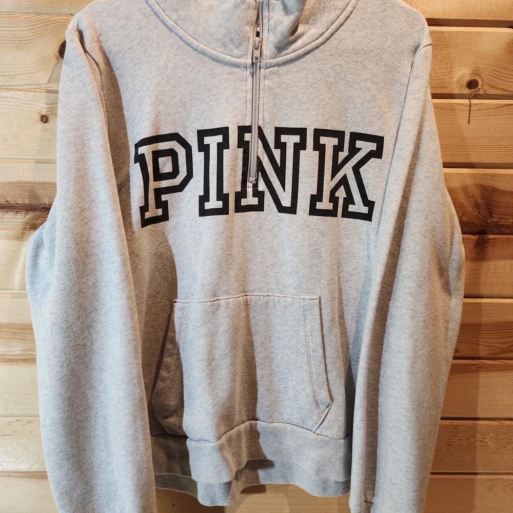 PINK Victoria’s Secret Half Zip Hoodie + Sweatpants Set (XL)